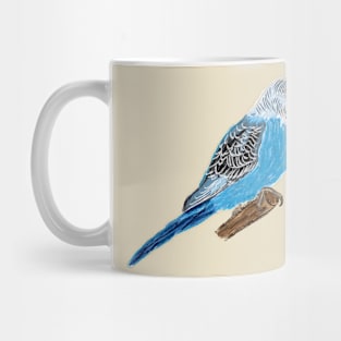 Nice Artwork showing a Blue Budgie V Mug